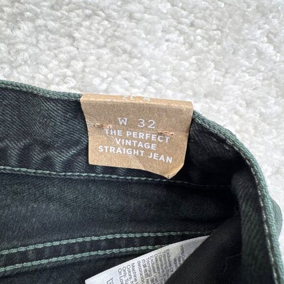 Madewell The Perfect Vintage Straight Jean Acid Wash Steel Green 32 NEW - Picture 6 of 13